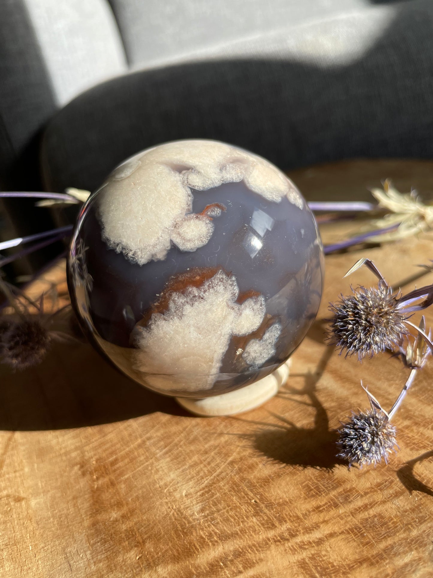 Blumenachat Kugel