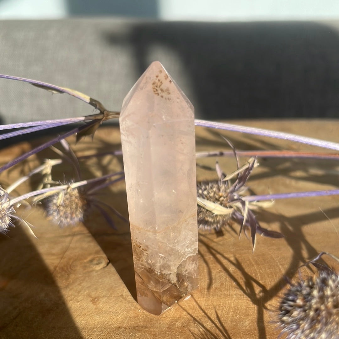 Rosenquarz mit Dendriten