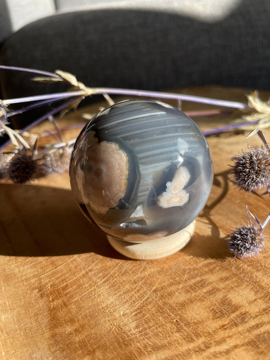 Blumenachat Kugel